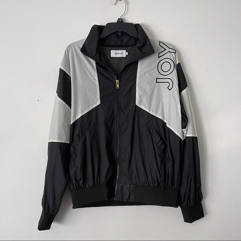 joyrich Size S Rec Color Block Jacket Windbreaker Black White Streetwear - Picture 11 of 11